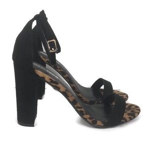 Superdown Revolve Sicily Faux Suede Heels in Tan Leopard